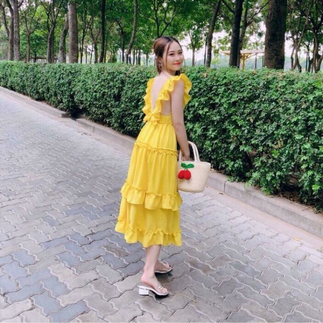 MAXI VÀNG HỞ LƯNG