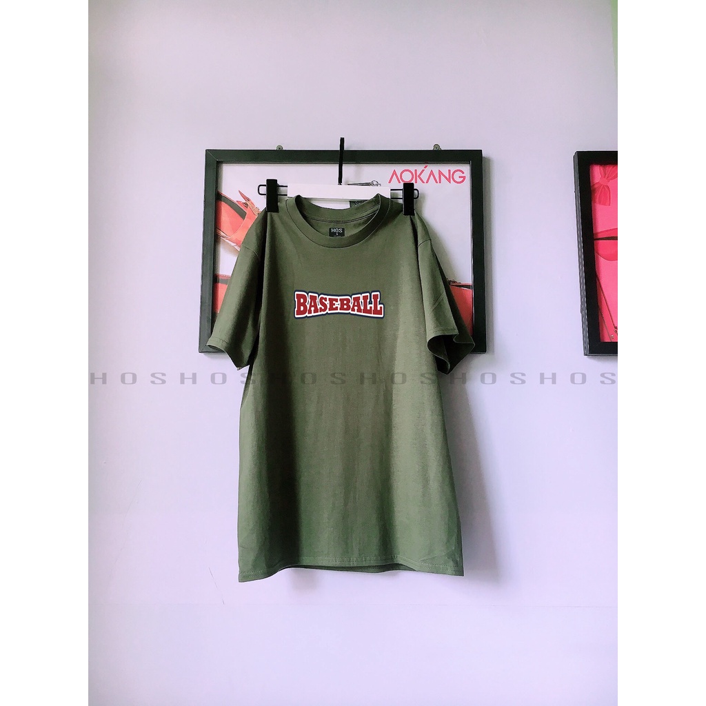 Áo thun HOS Baseball MP03 - form rộng unisex, vải 100% thun cotton đẹp, thoáng mát
