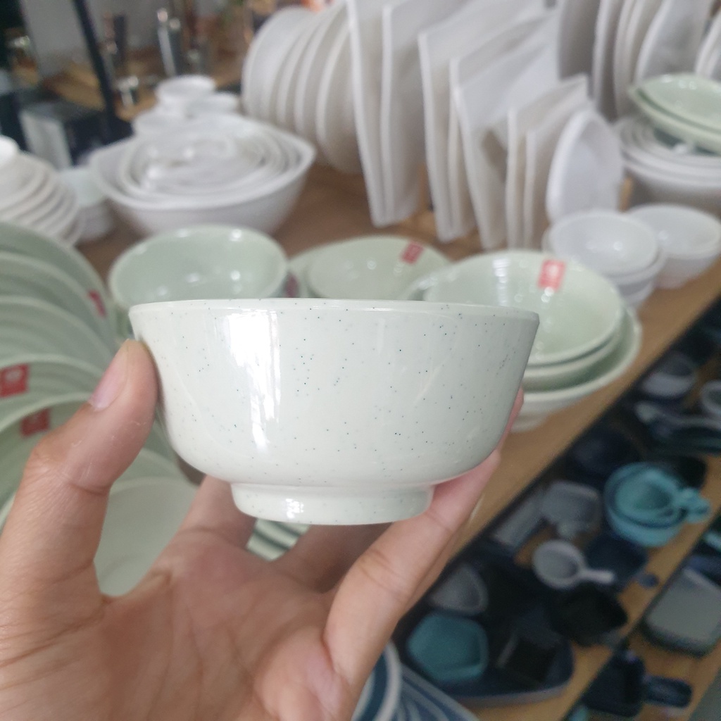 Bộ tô, chén, dĩa melamine màu xanh đá siêu đẹp chính hãng Superware