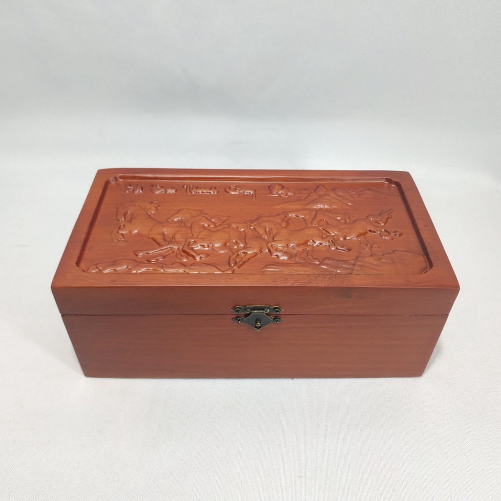 Hộp đựng CON DẤU CÔNG TY, ĐỰNG TRANG SỨC GỖ HƯƠNG CHẠM MÃ ĐÁO THÀNH CÔNG ( LOẠI TO - ẢNH THẬT) - GỖ ĐẸP ẢNH THẬT