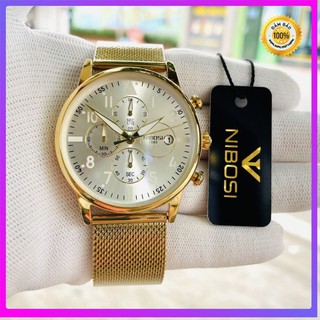 ĐỒNG HỒ NAM NIBOSI SIÊU MỎNG CHẠY 1 LỊCH NGÀY HÀNG CHÍNH HÃNG FULL BOX