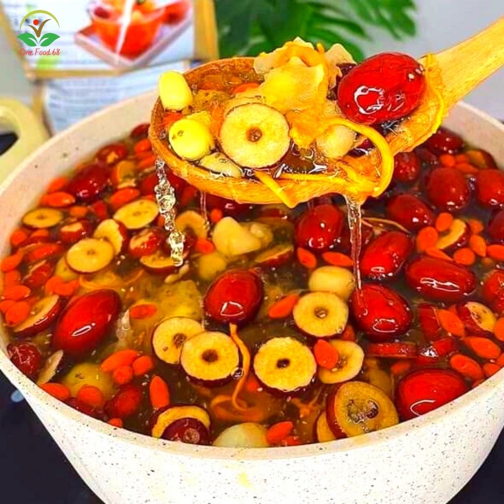 Chè Dưỡng Nhan Tuyết Yến Nhựa Đào Chuẩn Loại 1, Nguyên Liệu Nấu Bổ Dưỡng Thơm Ngon, Đẹp Da, Dáng,OneFood68