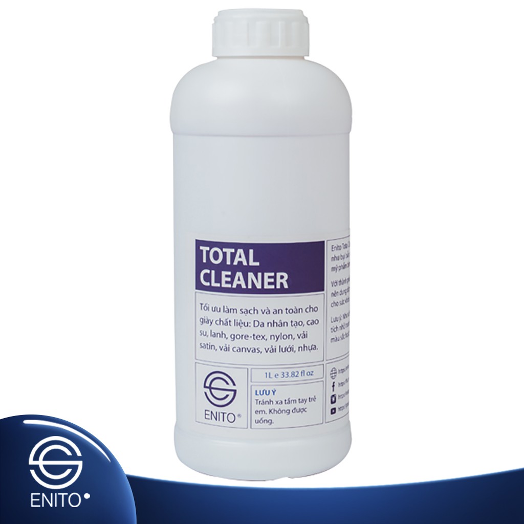 Can Dung Dịch Vệ Sinh Giày Enito Total Cleaner 1000ml - Chuyên Dùng Để Vệ Sinh Giày Sneaker Khuyên Dùng Cho Các Đại Lý