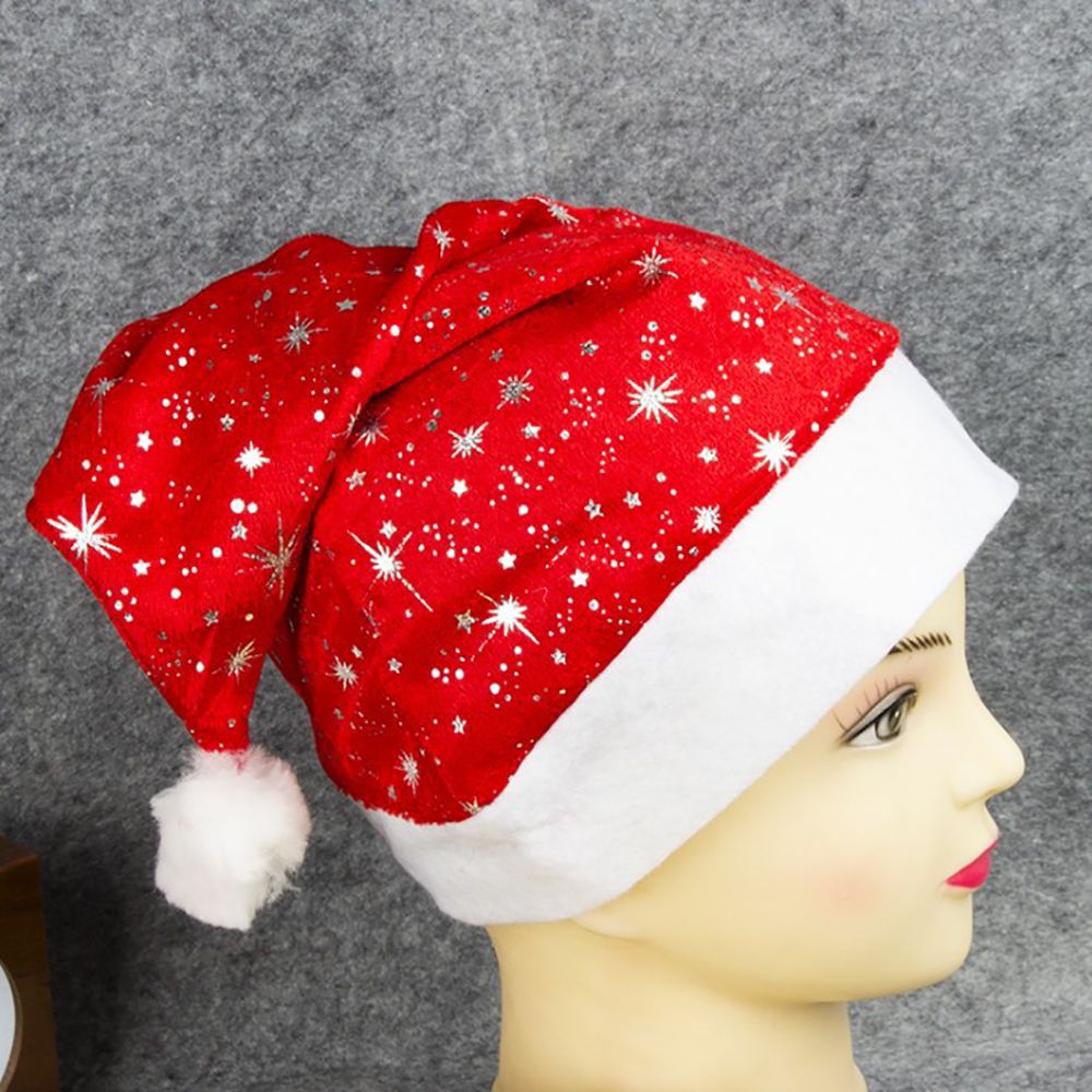 Mũ ông già Noel giữ ấm họa tiết sọc caro dễ thương phong cách Hàn Quốc cho bé
