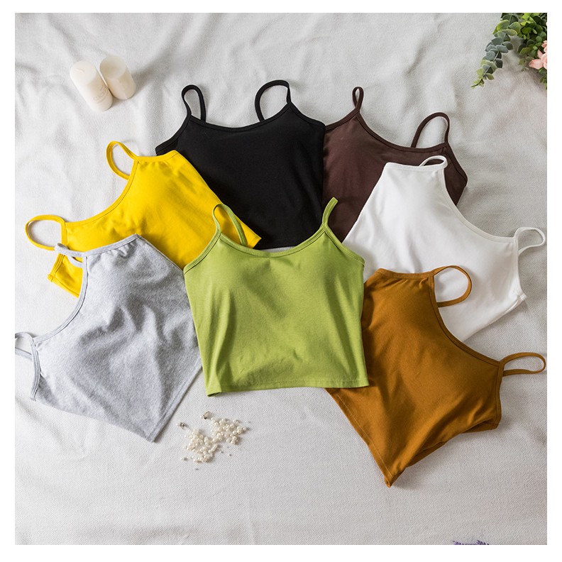 SUXI Áo Dây Camisole Theo Phong Cách Hàn Quốc