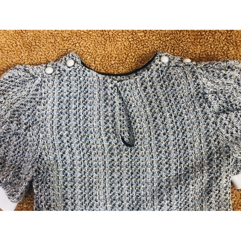 **ZARA** pass áo tweed crop sz xs used like new