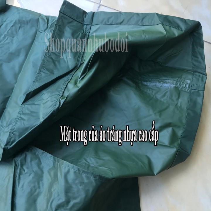 Áo mưa măng tô cao cấp xanh Oliu