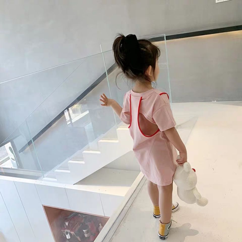Đầm tay ngắn phong cách Hàn Quốc đáng yêu thời trang cho bé gái