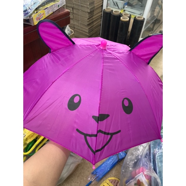 Ô Dù Hình Tai Mèo Họa Tiết Đáng Yêu Cho Bé - Ô Múa Tai Mèo