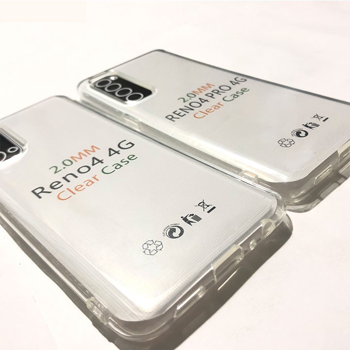 Ốp lưng Oppo Reno 4 Pro/ Reno 4 - Silicon dẻo trong suốt- Loại dày lâu ố vàng