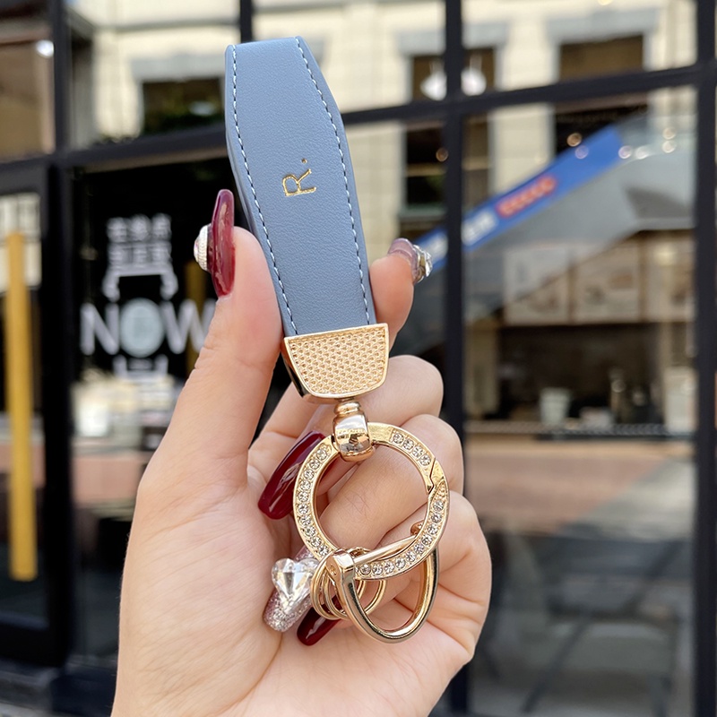 Móc khoá xe máy Royal sang trọng treo chìa khoá ô tô xe máy, Móc treo chìa khoá bằng da siêu đẹp BOLITA