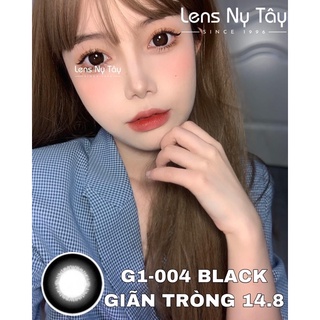 HÀN QUỐC - G1-004 BLACK LENS *Đen Giãn To* [Có Độ Cận/Độ Lệch]