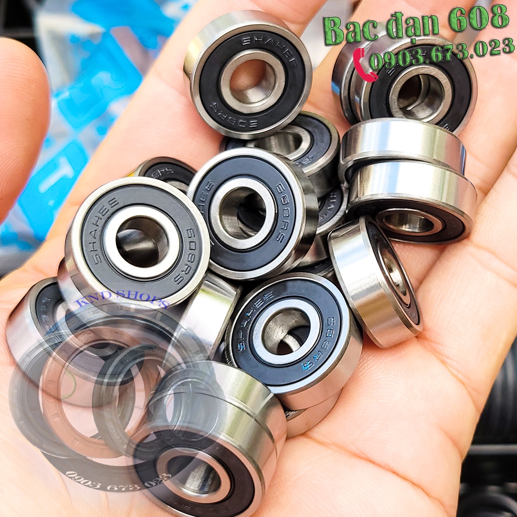 Phốt chặn dầu trục SOG/NAK TC 8*21*6 | Janite TG 8*21*6 và bạc đạn 608 LLU, phụ tùng cho máy rửa bát, máy bơm nước