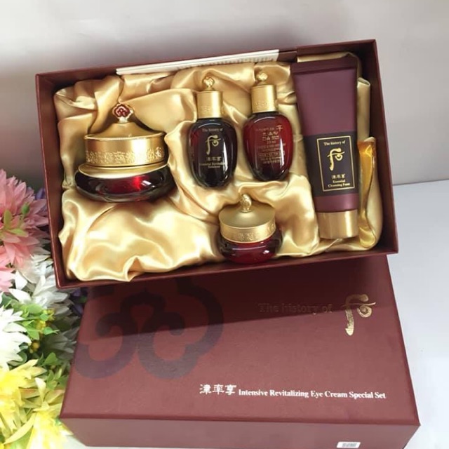 Set kem dưỡng mắt whoo đỏ Whoo intensive revitalizing eye cream