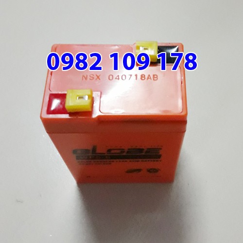 Ắc quy khô Globe 6V 5ah gắn cho đèn sạc, quạt sạc