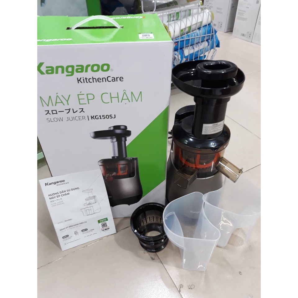 Máy ép chậm ép trái cây Kangaroo mạnh mẽ đảo chiều chống tắc nút nhấn 2 chế độ dễ sử dụng KG150SJ