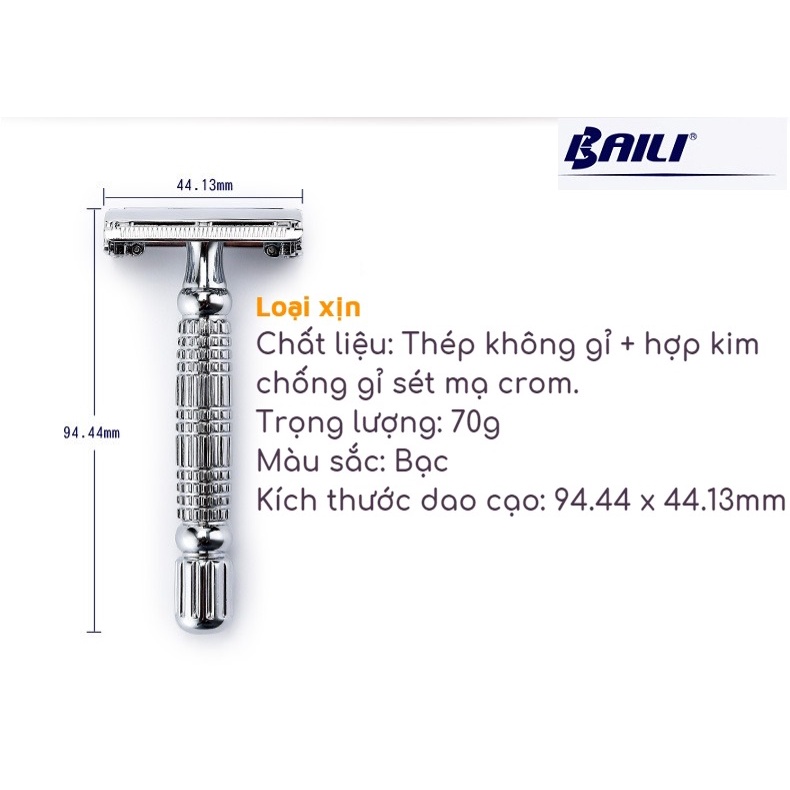 Nhiều Loại Dao Cạo Râu Inox Cổ Điển Dùng Lưỡi Lam