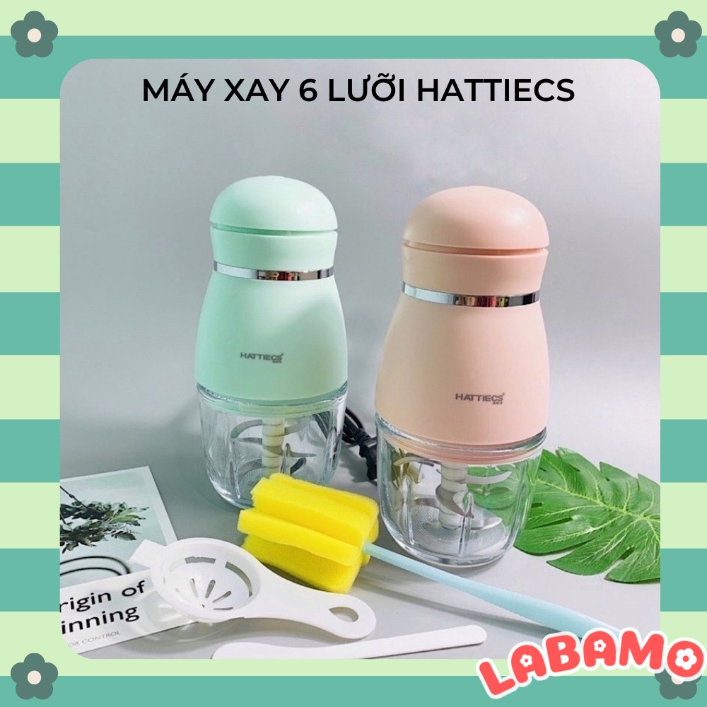 Máy xay ăn dặm cho bé 6 lưỡi hattiecs dung tích 300ml chính hãng Labamo