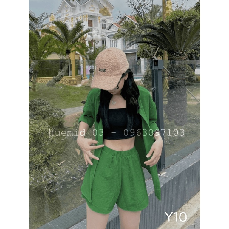 MẪU MỚI Sét Bộ Đũi 3 Món ĐI chơi ĐI Biển Sang Chảnh Siêu HOt