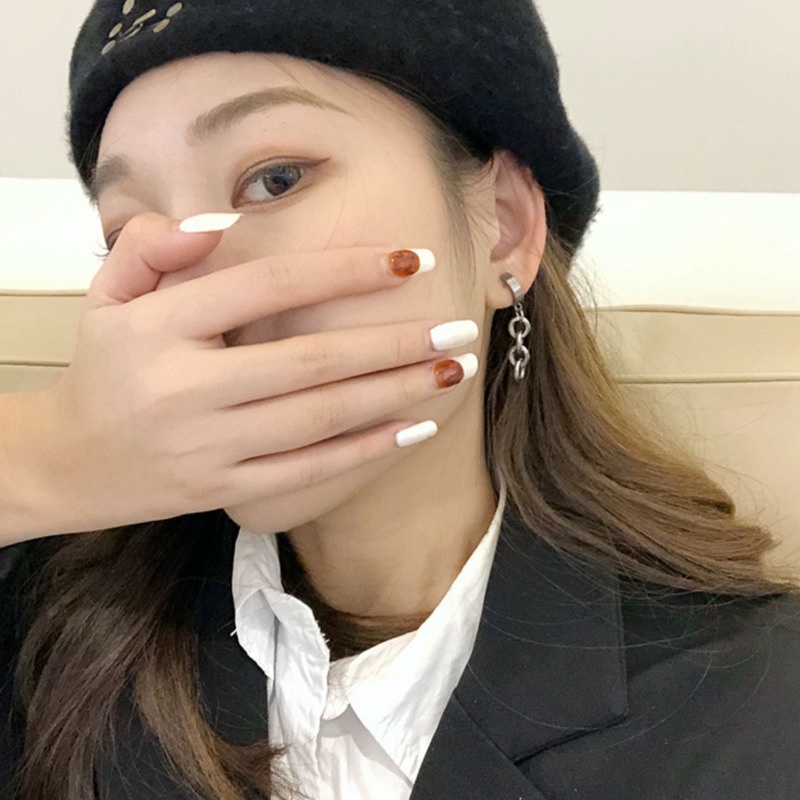 Bông Tai Dạng Kẹp Không Cần Xỏ Lỗ Phong Cách hip hop Thời Trang Cao Cấp