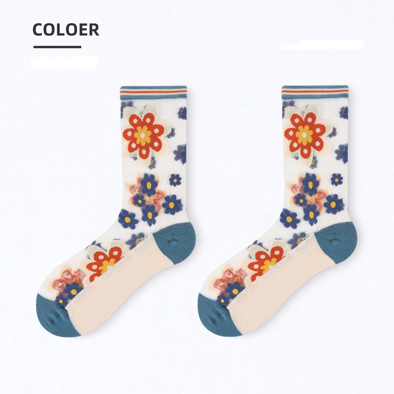 Vớ, TẤT lụa thủy tinh nữ  dễ thương VINTAGE 03