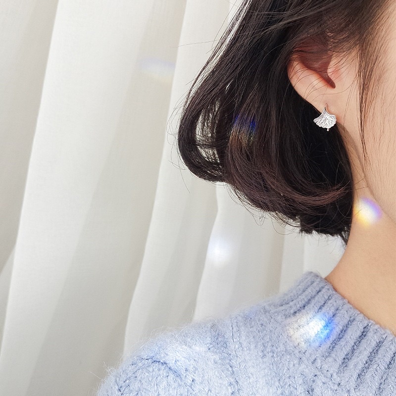 S925 khuyên tai cánh quạt