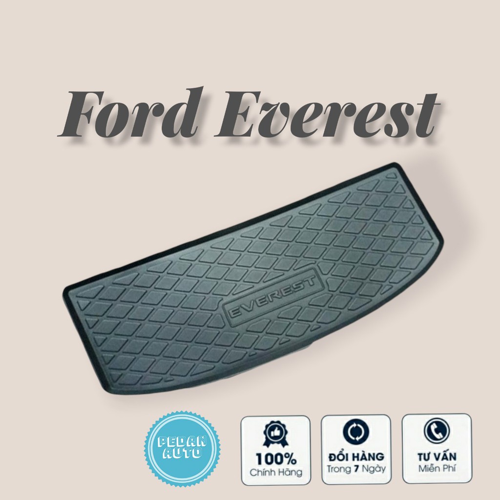 Lót cốp nhựa xe Ford Everest 2018-2019 2020 2021 2022 2023, trải cốp sau xe ô tô