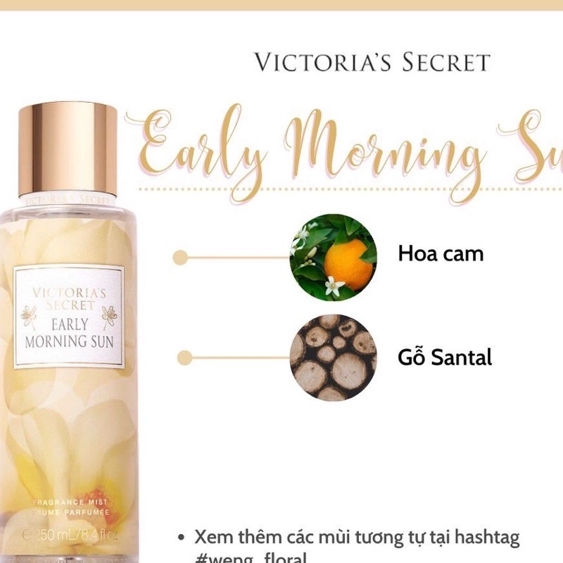Xịt toàn thân Victoria's Secret hương nước hoa 250ml hàng Mỹ