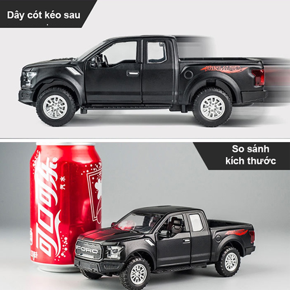 Mô Hình Xe Bán Tải Tỉ Lệ 1:32 Ford Ranger F150 hãng Miniauto kim loại, chạy bằng cót thích hợp làm đồ chơi, đồ trưng bày
