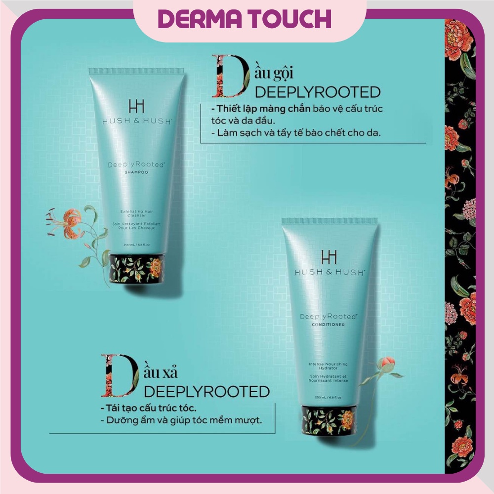 Hush&amp;Hush Sản phẩm chăm sóc mọc tóc, dầu gội, dầu xả, serum, viên uống hush&amp;hush DeeplyRooted - DMP Derma Touch