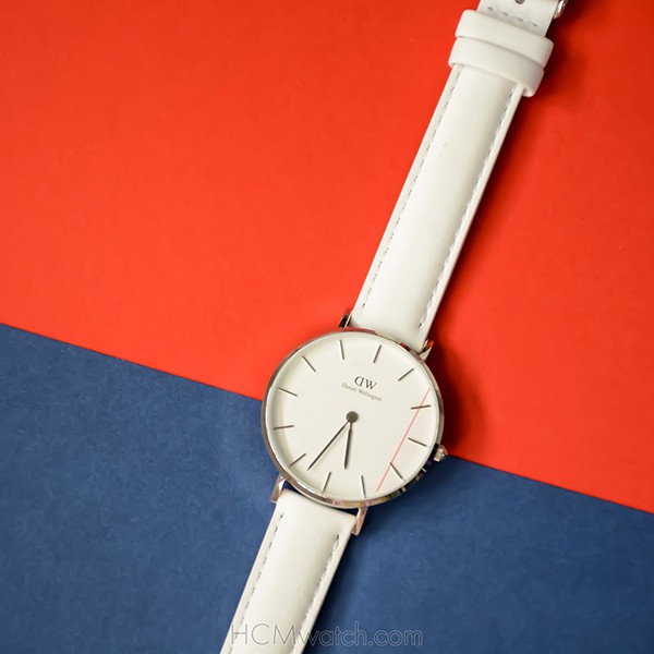 [SALE] Dây da đồng hồ DW nữ size 14mm màu TRẮNG siêu mềm