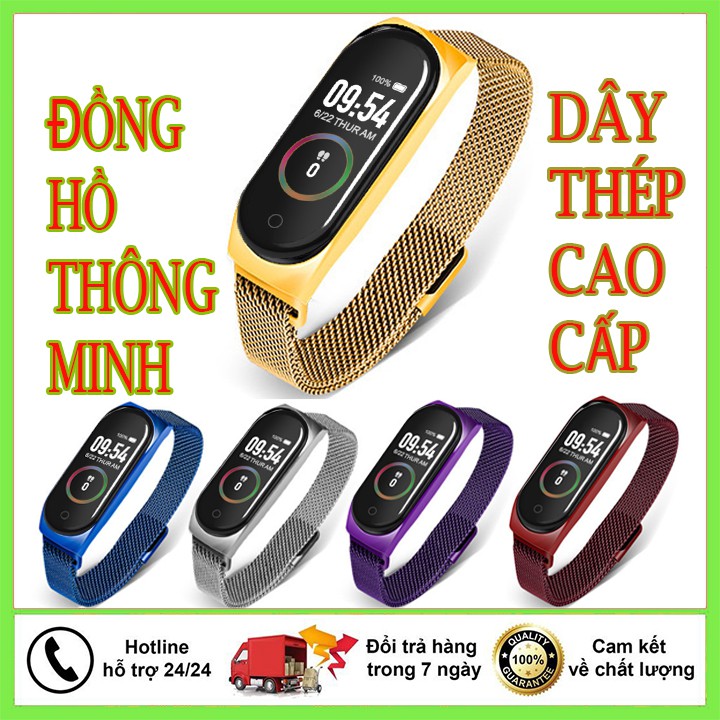 💥SALE BÙNG NỔ 💥 Đồng Hồ Thông Minh M4 Kết Nối Bluetooth - Vòng Đeo Tay Thông Minh