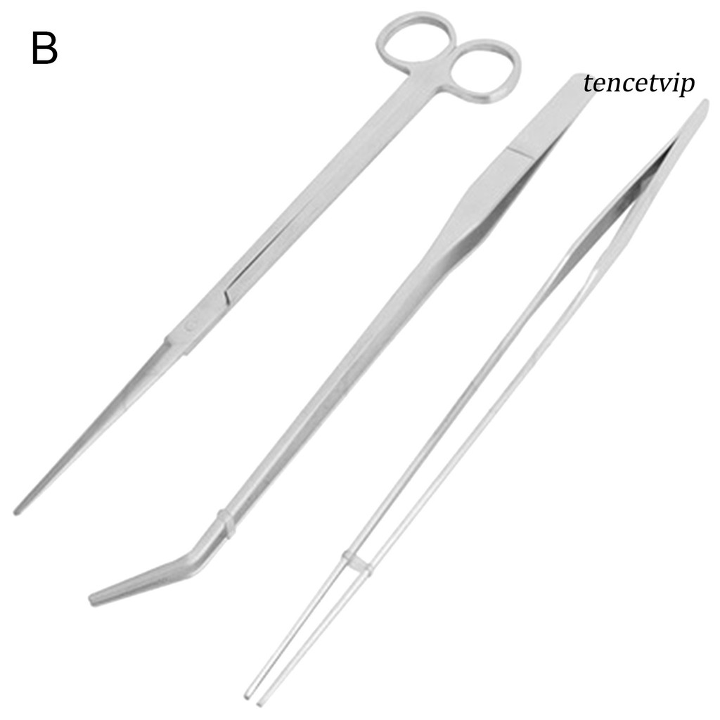 Set 3 / 5 Dụng Cụ Chăm Sóc Cây Thủy Sinh Bằng Thép Không Gỉ