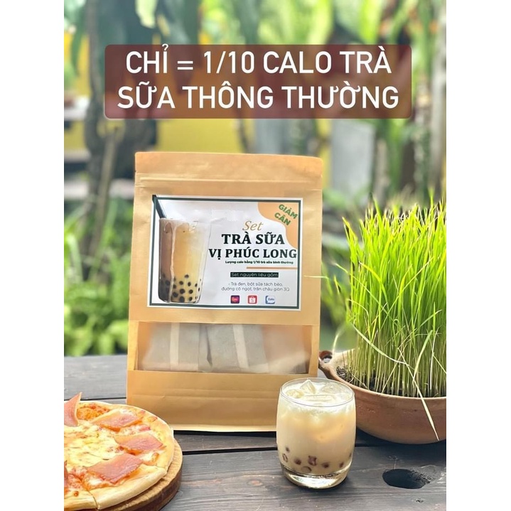 Trà sữa ít Calo 💥 CAO CẤP 💥 Trà Sữa Healthy Vị Phúc Long Kèm Trân Châu Siêu ngon, ít calo không sợ tăng cân