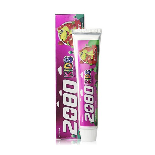 Kem đánh răng trẻ em ngừa sâu răng, cho hơi thở thơm mát hương dâu tây 2080 KID’S TOOTHPASTE 80g  - Hàn Quốc Chính Hãng