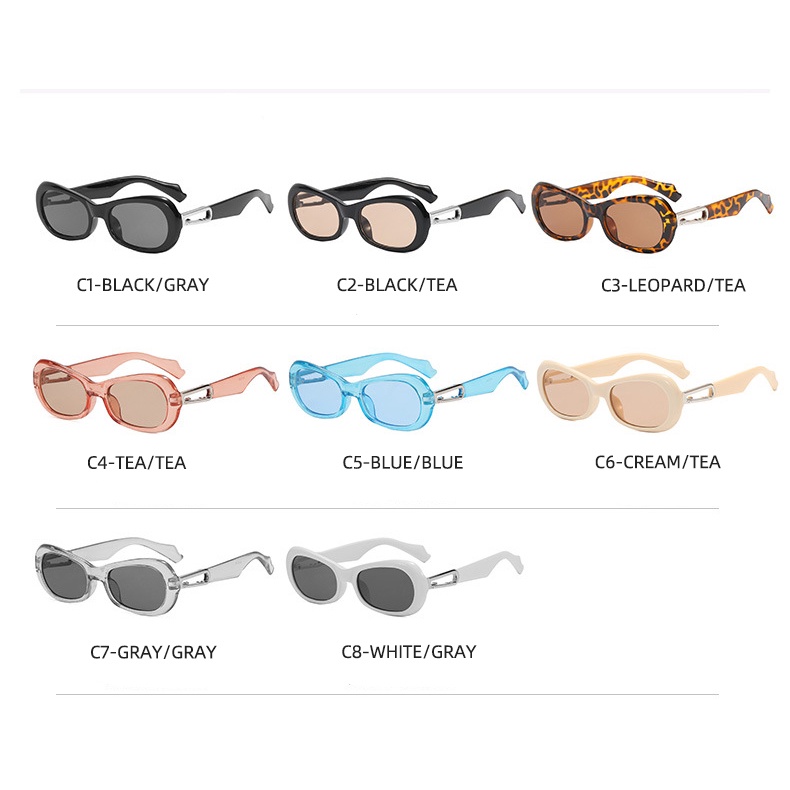 Kính Mát Gọng oval Thời Trang hip hop Cá Tính 2022