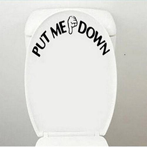Miếng Dán Trang Trí Toilet In Chữ PUT ME DOWN