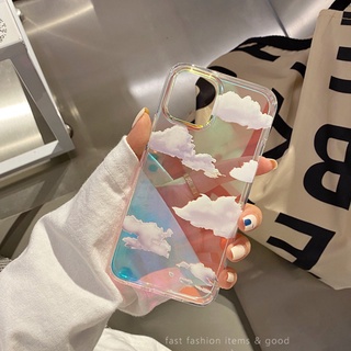 Ốp Điện Thoại Cứng Trong Suốt Hiệu Ứng Màu Cầu Vồng Gradient Cho Iphone 11 12 Pro Max