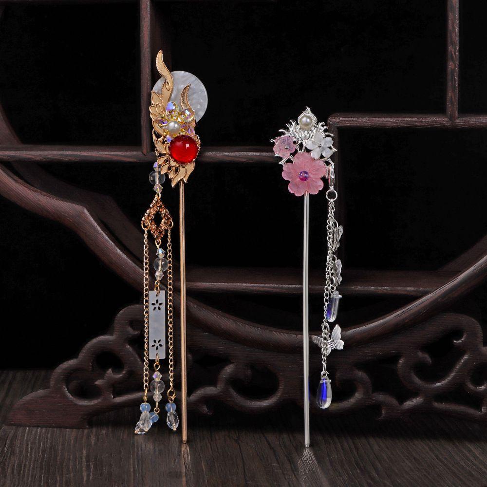 Trâm Cài Tóc Tua Rua Đính Ngọc Trai Handmade
