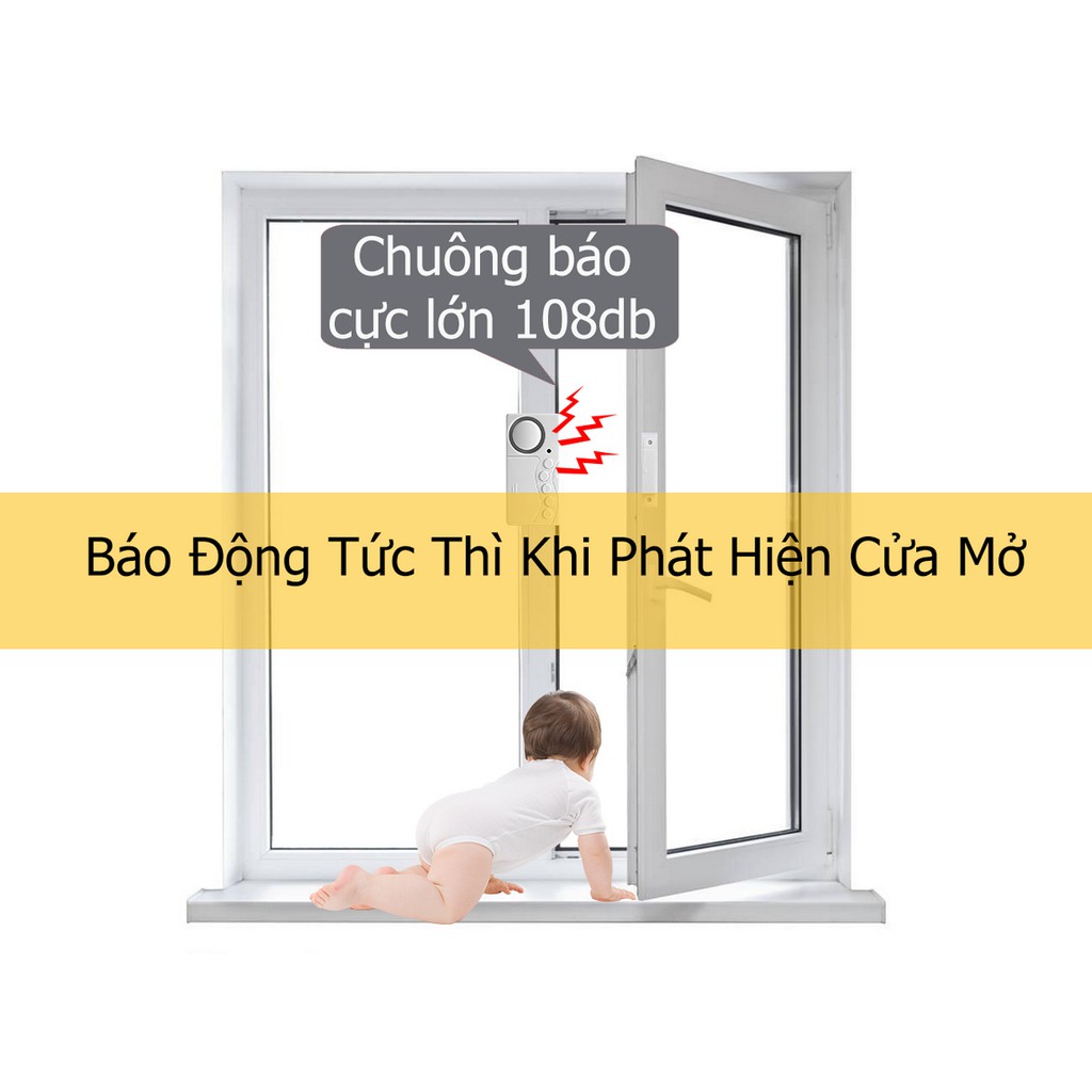 Chuông Báo Trộm Báo Khách Độc Lập D19U Dùng Cảm Biến Cửa