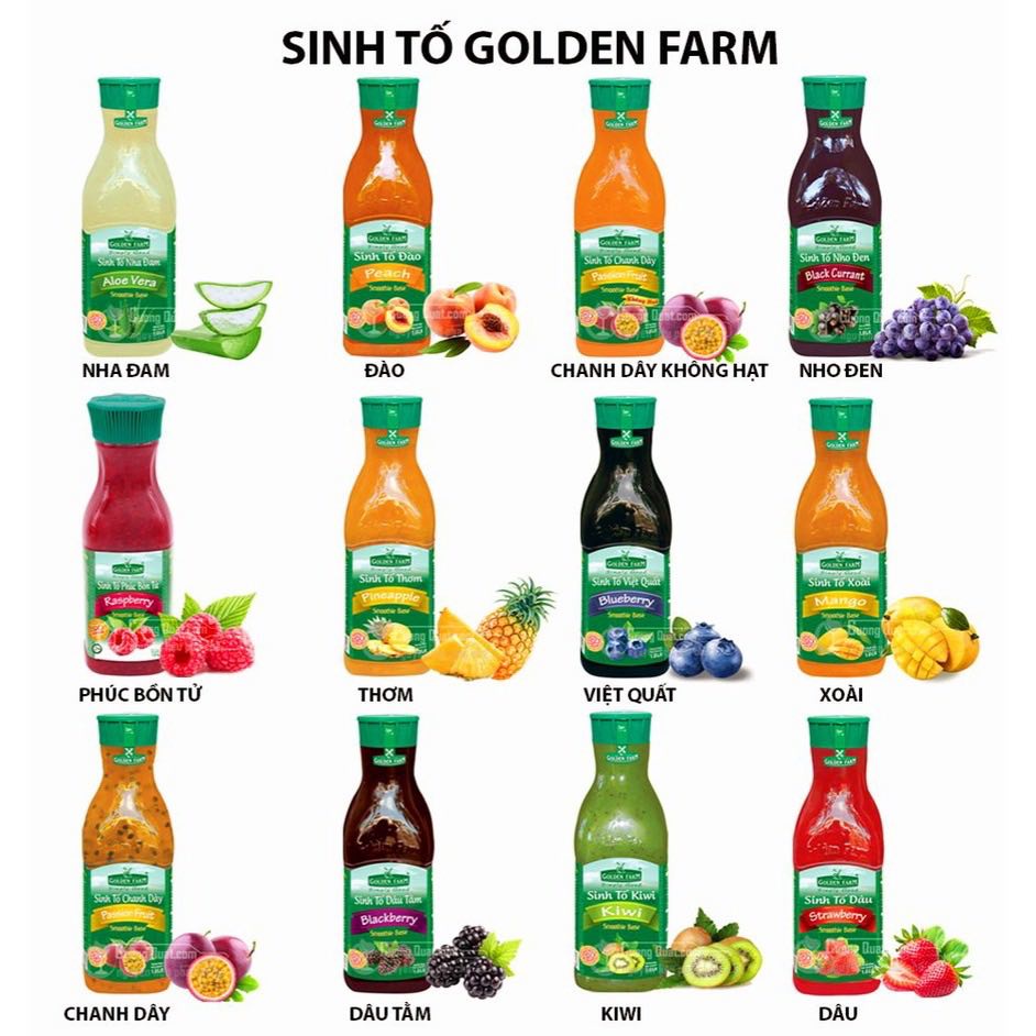 Sinh tố Golden Farm Chai 1000ml