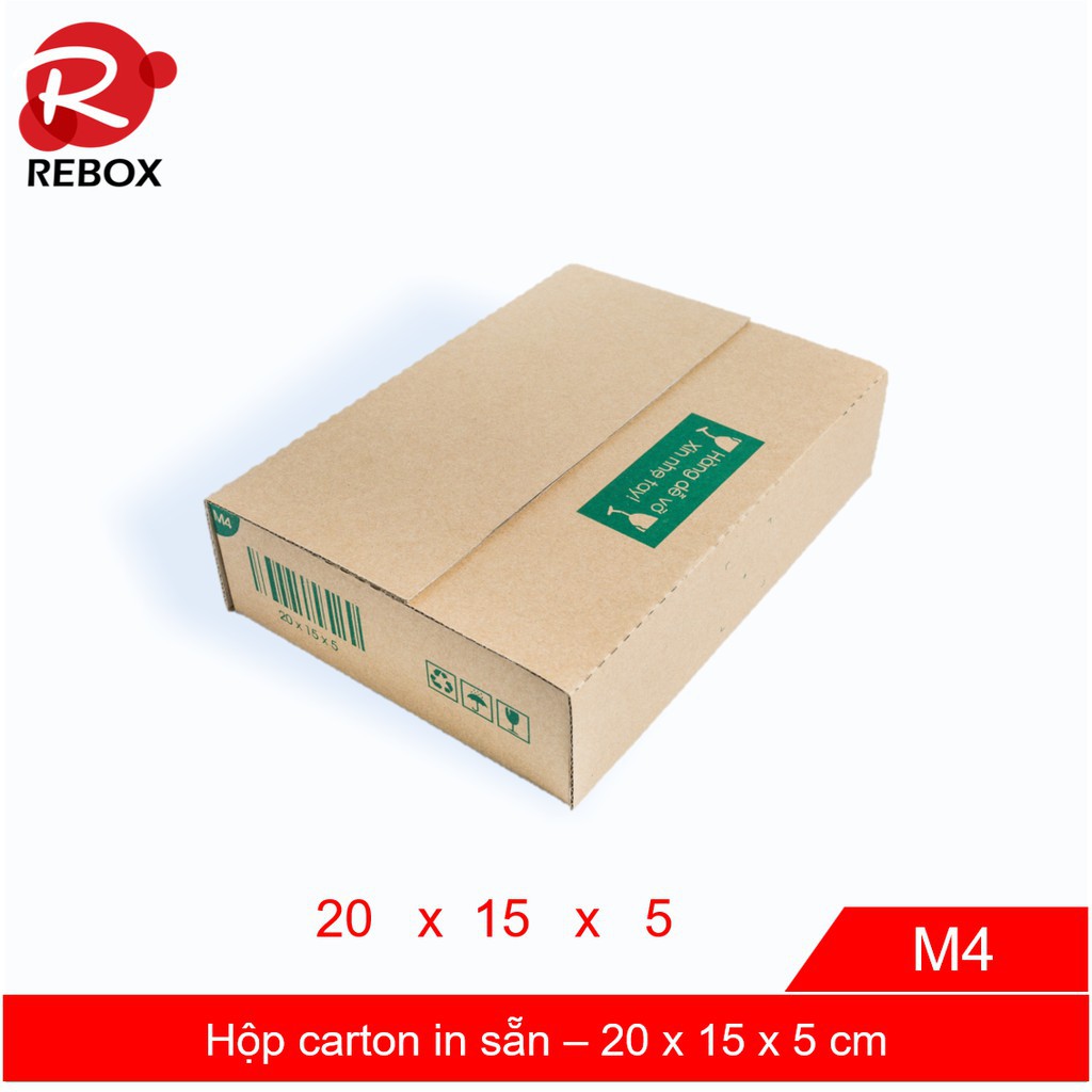 Hộp 20x15x5 cm - 50 hộp carton in sẵn giá rẻ gói hàng siêu nhanh