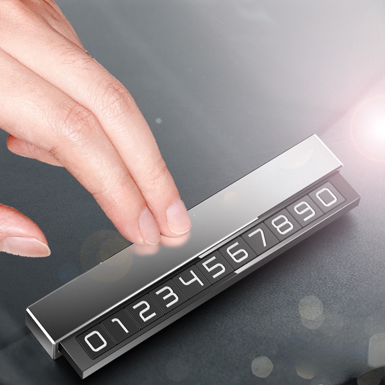 Bảng Ghi Số Điện Thoại Đỗ Xe Tạm Thời Bằng Kim Loại Thiết Kế Sáng Tạo Cho Xe Hơi