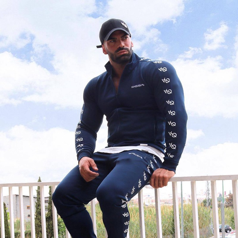 Áo Khoác cotton Thể Thao Phối Khóa Kéo Thời Trang Cho Nam