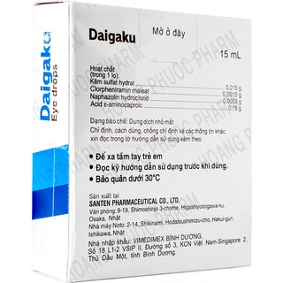 Nhỏ mắt Daigaku lọ 15ml