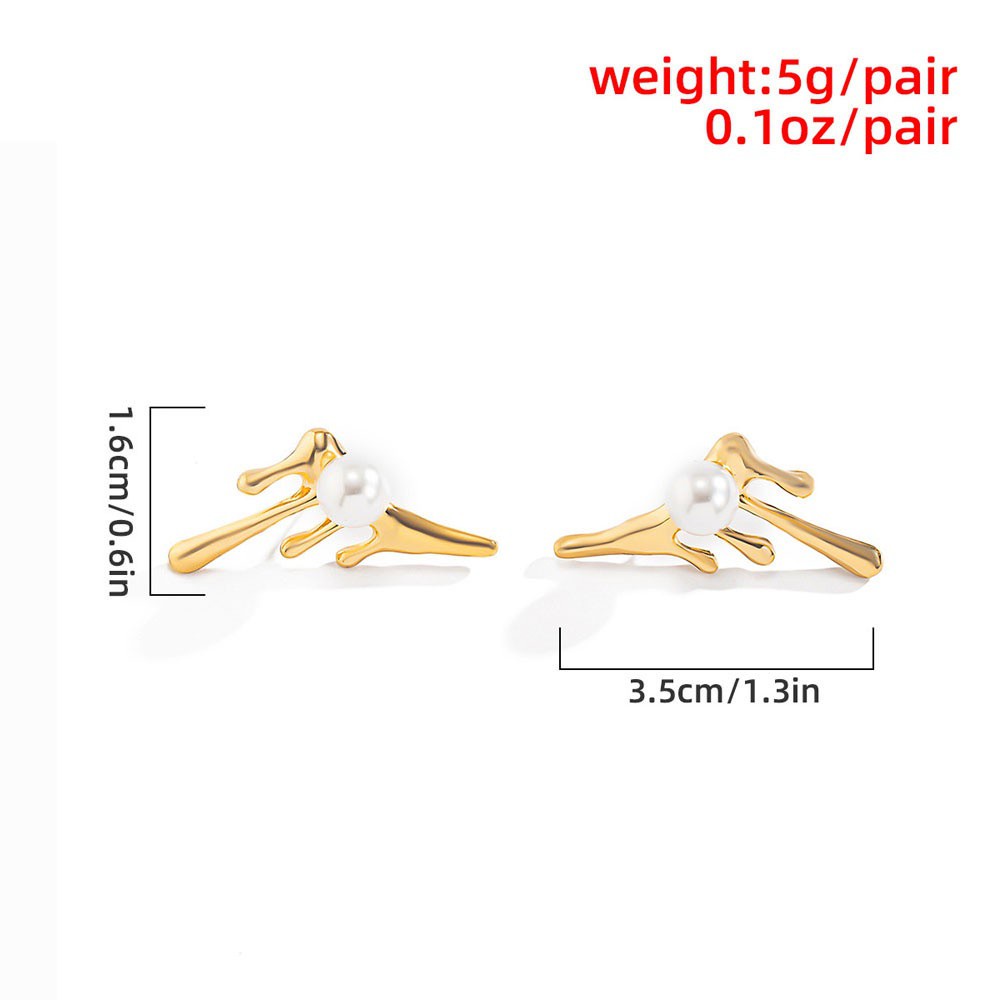 Khuyên Tai Dáng Dài Đính Ngọc Trai Giả Bằng Kim Loại 2021 Nhiều Màu Thời Trang Cho Nữ