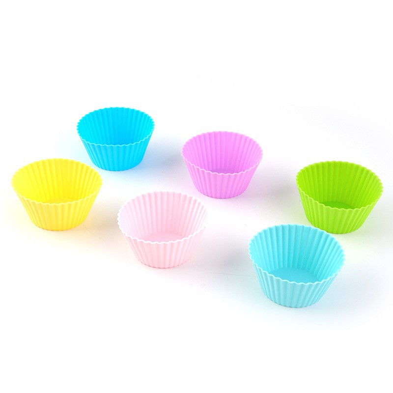 Set 6 khuôn bánh bông lan, cupcake muffin bằng silicon nhiều hình