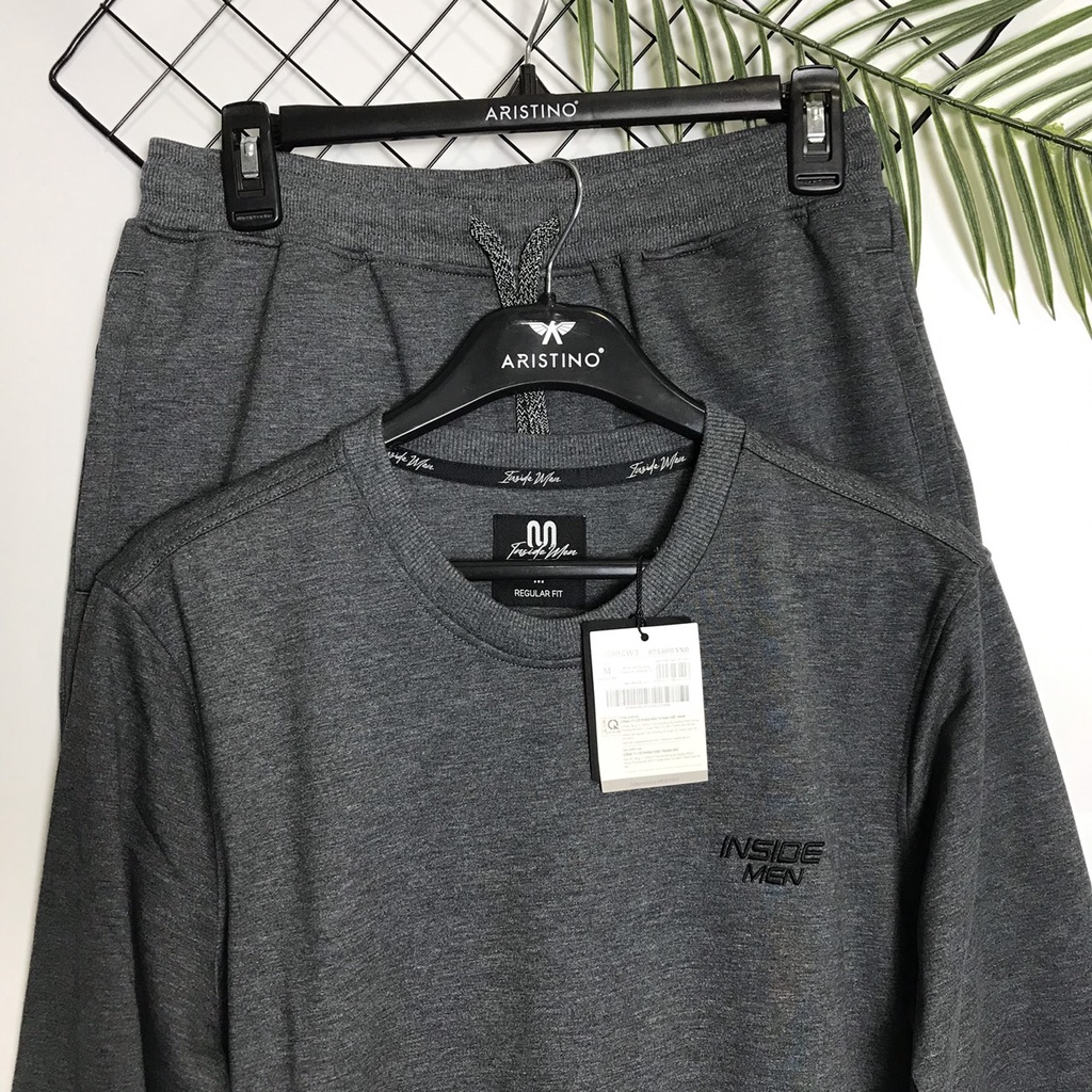 Bộ đồ thu đông nam Insidemen quần suông  túi khóa ILH002W1