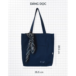 Túi vải canvas Basic Tote Bag - Cúc Craft - Trắng