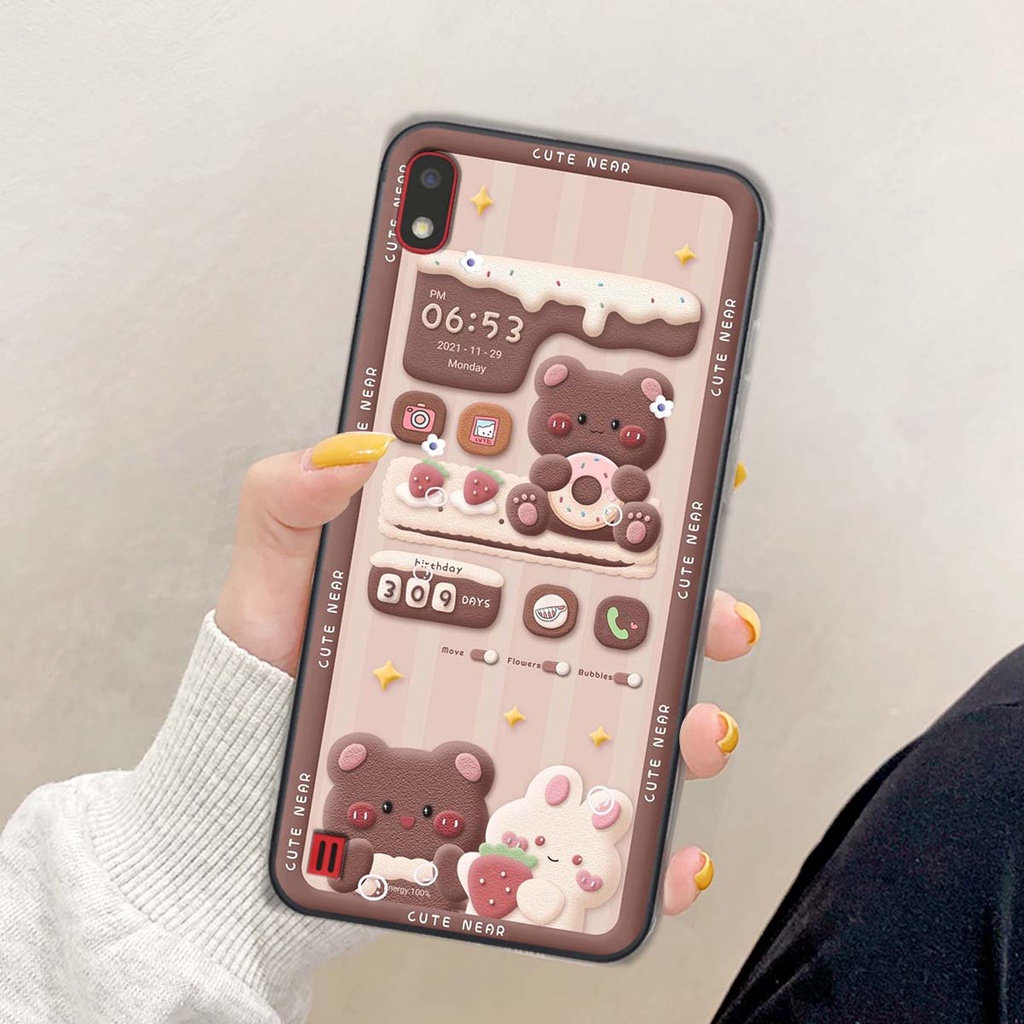 Ốp lưng Samsung A10 / M10 in hình gấu cute,bò sữa 3D cute dễ thương bảo vệ điện thoại.